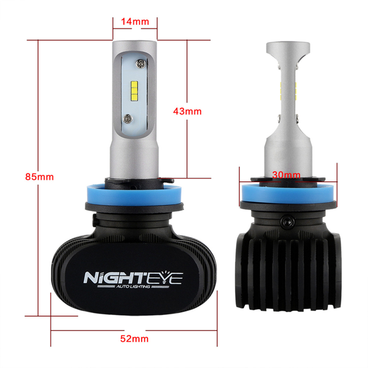 LED Φώτα Αυτοκινήτου NightEye H11 6500K 8000LM (2x4000) 50W (2x25) 12-24V A315 S1 – ΟΕΜ
